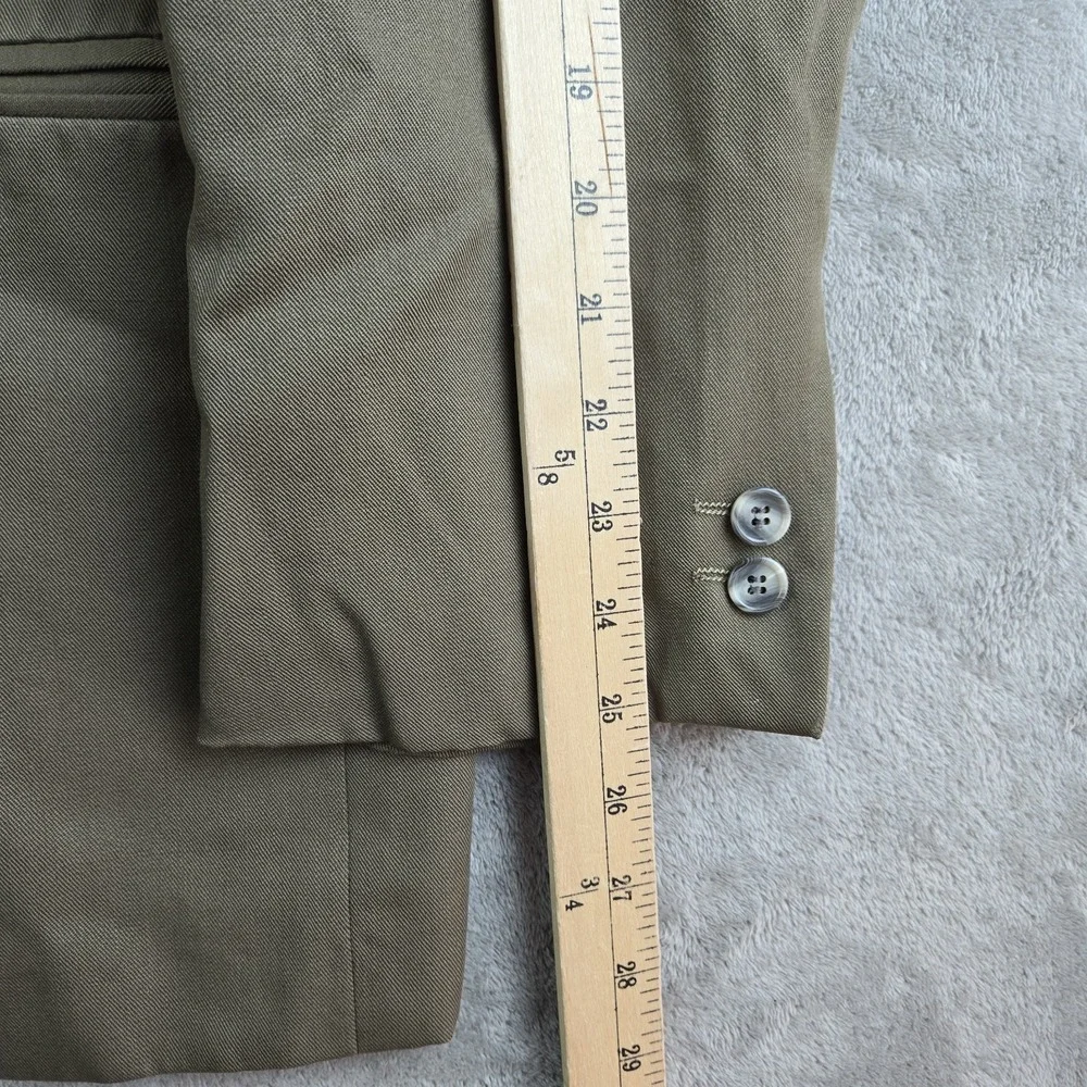 Vintage Lizi Rossi Blazer Men Olive Green Wool Double Breasted Pura Lana Vergine